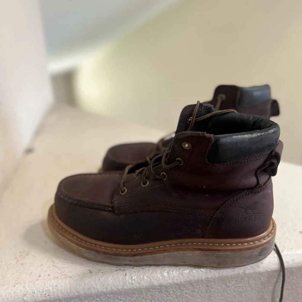 Irish Setter 83606 Ashby Brown Leather Soft Toe Work Boots Men’s 7 Construction